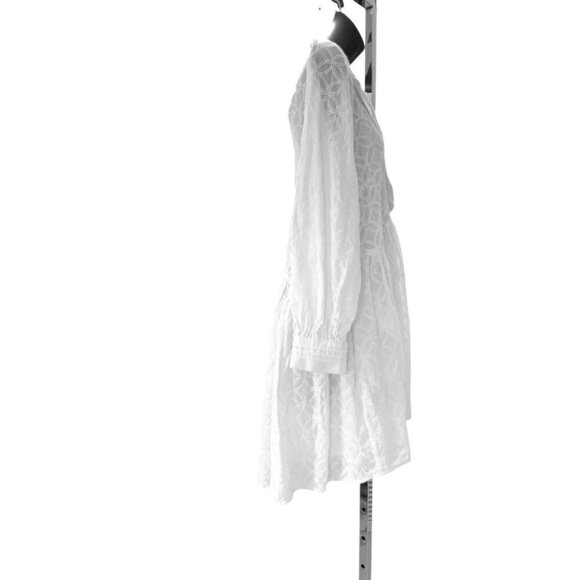 ASA dress white med eyelet fully lined cotton 35 ch 35 Long - Picture 8 of 16